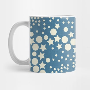 Galaxy Glam Geometry / Vintage Blue and Cream Shades Mug